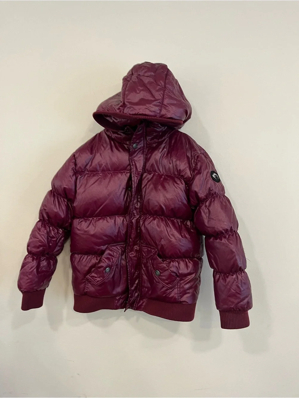 Appaman Kids Hooded Puffer Jacket - Burgundy